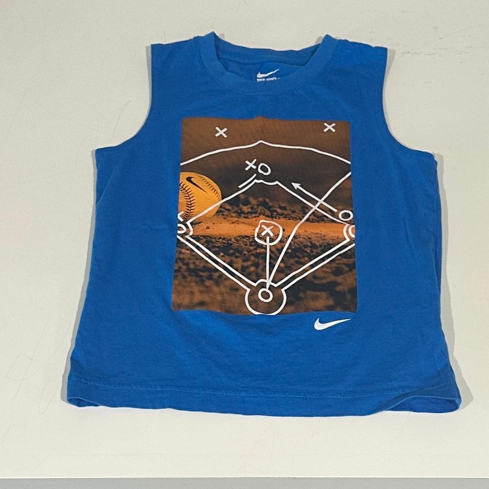 Nike Kids Blue Baseball Graphic Tank Top